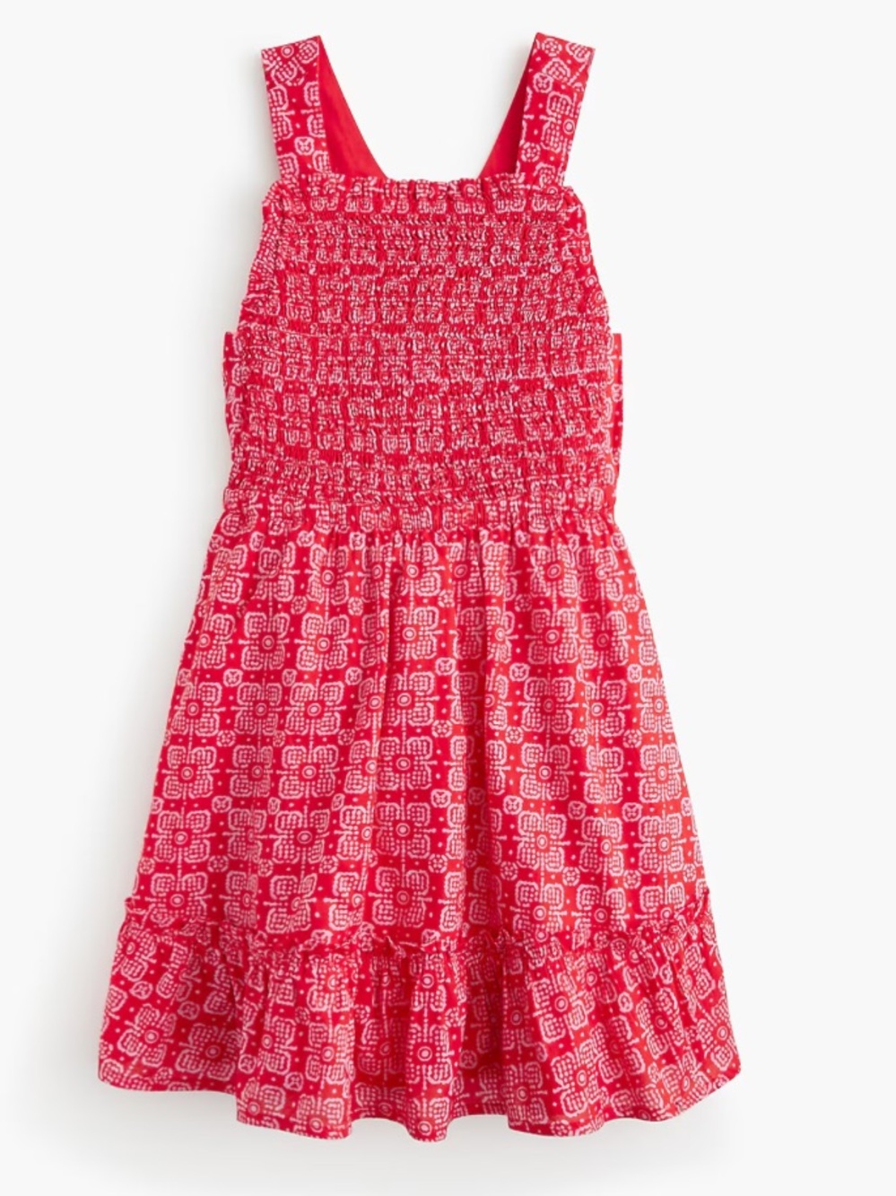 Crewcuts Red Printed Smocked Sundress size 14